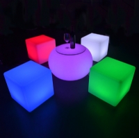 50cm Color Changing LED Cube Chair Illumination Led Cube Seat Lighting 